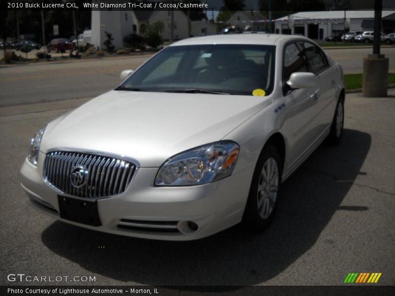 White Diamond Tri-Coat / Cocoa/Cashmere 2010 Buick Lucerne CXL