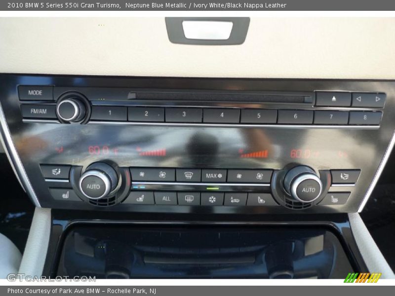 Neptune Blue Metallic / Ivory White/Black Nappa Leather 2010 BMW 5 Series 550i Gran Turismo