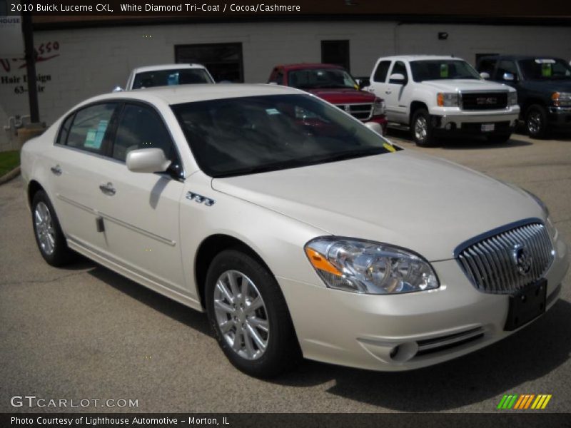 White Diamond Tri-Coat / Cocoa/Cashmere 2010 Buick Lucerne CXL
