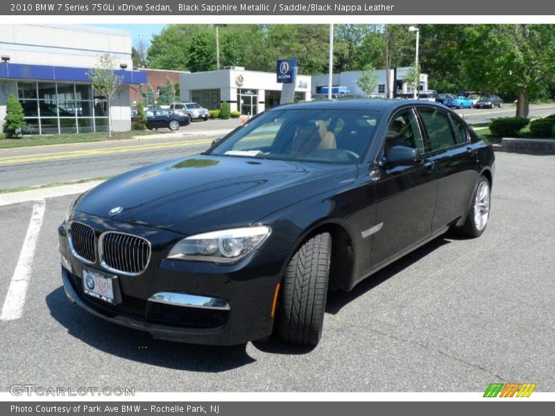 Black Sapphire Metallic / Saddle/Black Nappa Leather 2010 BMW 7 Series 750Li xDrive Sedan