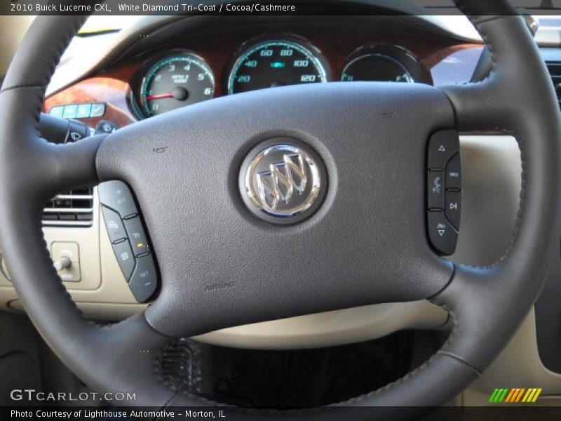 White Diamond Tri-Coat / Cocoa/Cashmere 2010 Buick Lucerne CXL