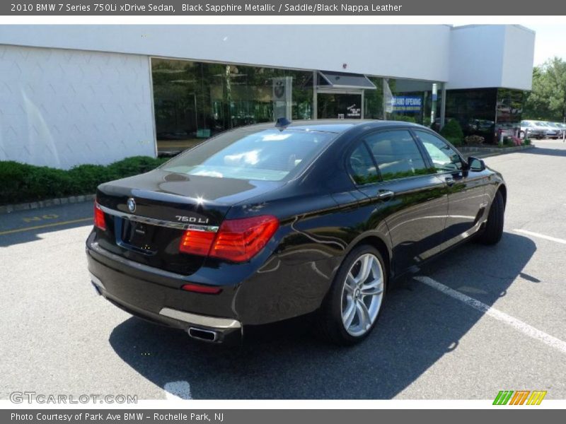 Black Sapphire Metallic / Saddle/Black Nappa Leather 2010 BMW 7 Series 750Li xDrive Sedan