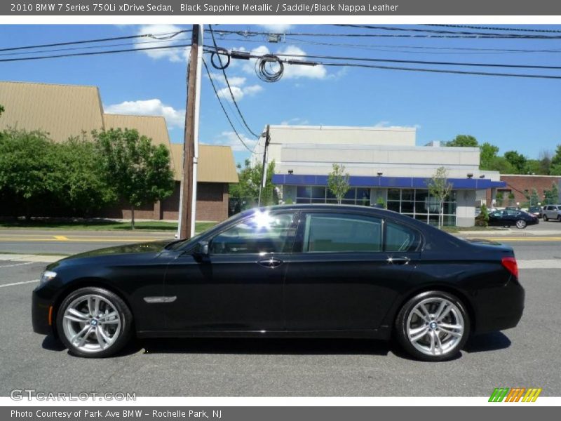 Black Sapphire Metallic / Saddle/Black Nappa Leather 2010 BMW 7 Series 750Li xDrive Sedan
