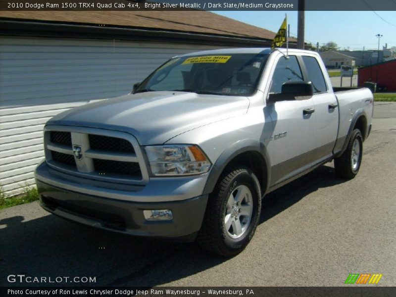 Bright Silver Metallic / Dark Slate/Medium Graystone 2010 Dodge Ram 1500 TRX4 Quad Cab 4x4