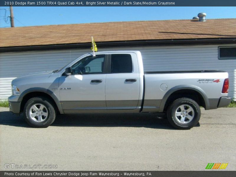 Bright Silver Metallic / Dark Slate/Medium Graystone 2010 Dodge Ram 1500 TRX4 Quad Cab 4x4