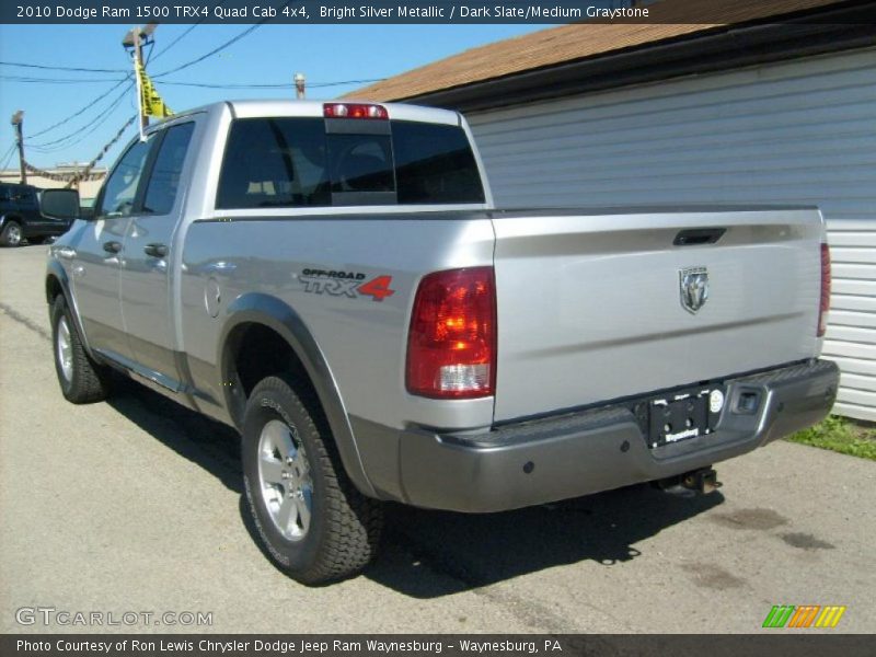 Bright Silver Metallic / Dark Slate/Medium Graystone 2010 Dodge Ram 1500 TRX4 Quad Cab 4x4