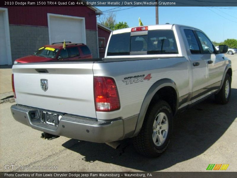 Bright Silver Metallic / Dark Slate/Medium Graystone 2010 Dodge Ram 1500 TRX4 Quad Cab 4x4