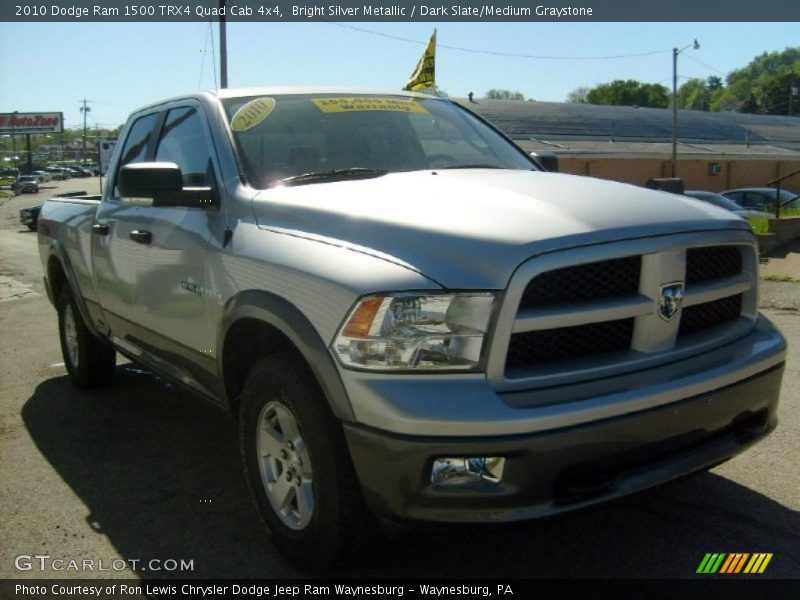 Bright Silver Metallic / Dark Slate/Medium Graystone 2010 Dodge Ram 1500 TRX4 Quad Cab 4x4