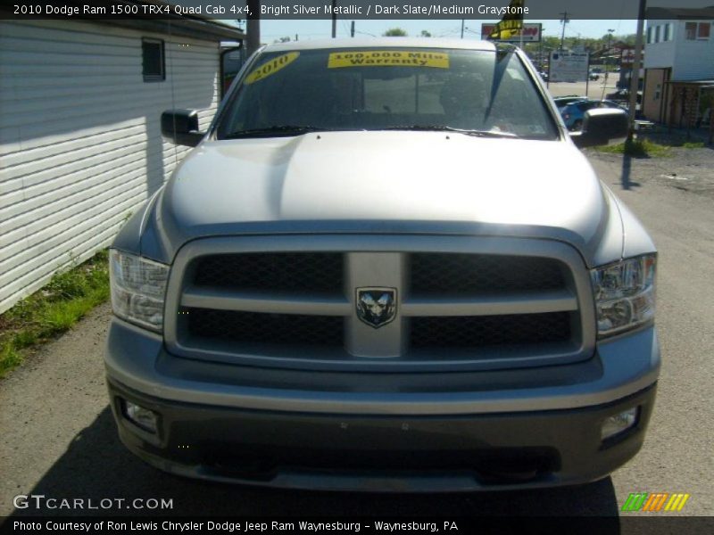 Bright Silver Metallic / Dark Slate/Medium Graystone 2010 Dodge Ram 1500 TRX4 Quad Cab 4x4