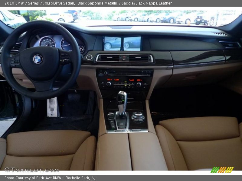 Black Sapphire Metallic / Saddle/Black Nappa Leather 2010 BMW 7 Series 750Li xDrive Sedan