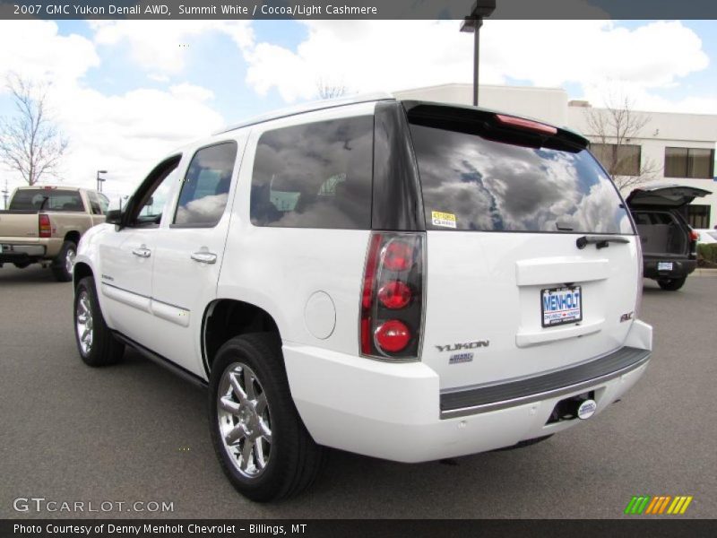 Summit White / Cocoa/Light Cashmere 2007 GMC Yukon Denali AWD