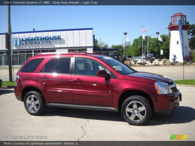 Deep Ruby Metallic / Light Gray 2007 Chevrolet Equinox LT AWD
