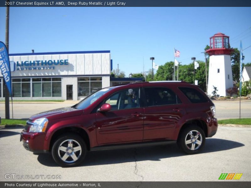 Deep Ruby Metallic / Light Gray 2007 Chevrolet Equinox LT AWD