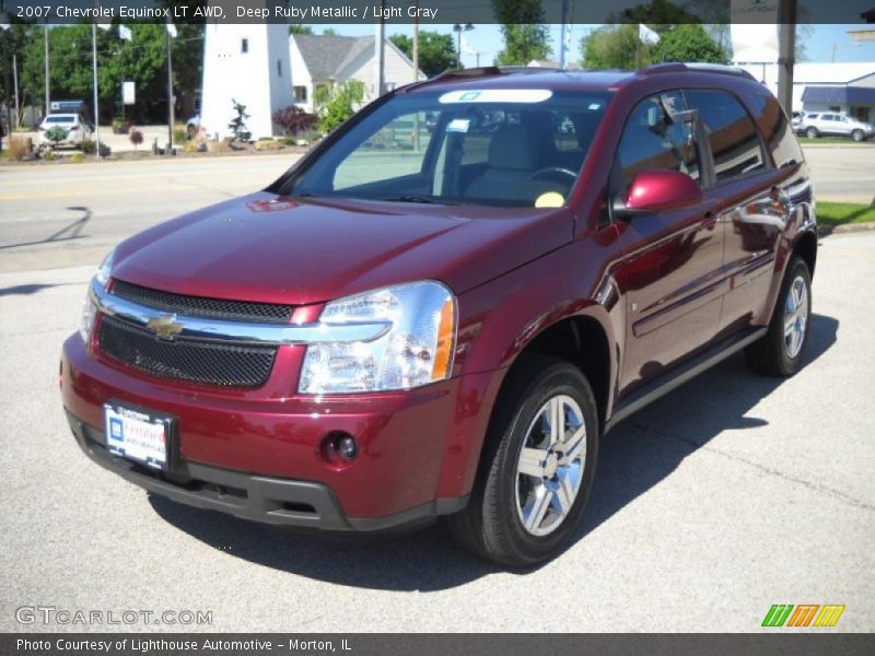 Deep Ruby Metallic / Light Gray 2007 Chevrolet Equinox LT AWD