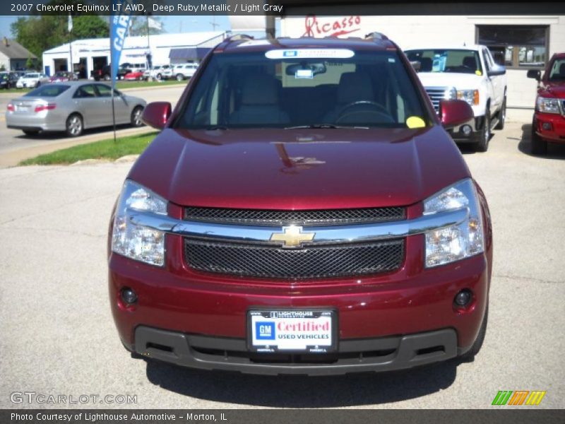Deep Ruby Metallic / Light Gray 2007 Chevrolet Equinox LT AWD