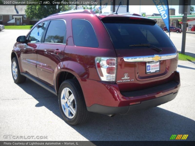 Deep Ruby Metallic / Light Gray 2007 Chevrolet Equinox LT AWD