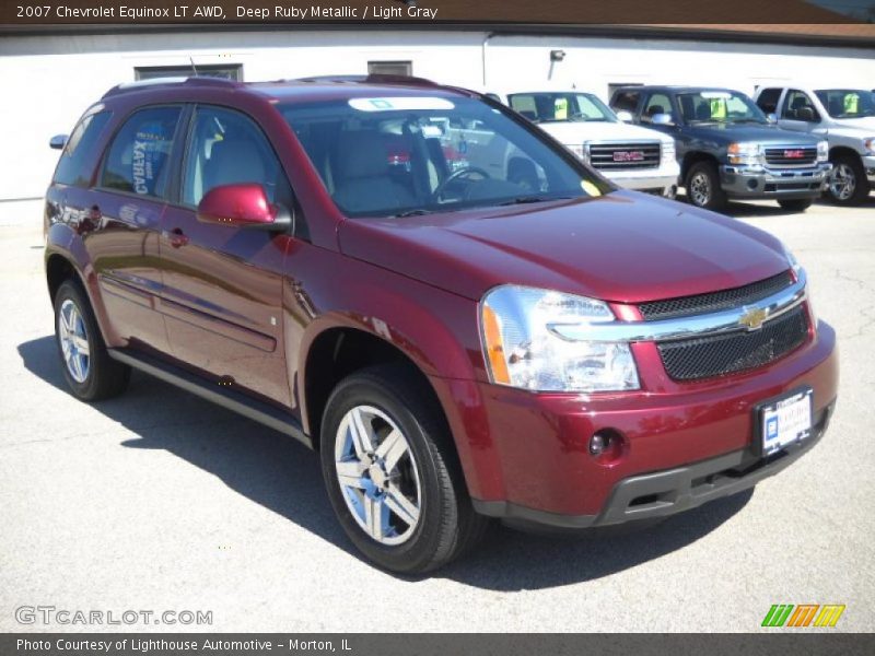 Deep Ruby Metallic / Light Gray 2007 Chevrolet Equinox LT AWD