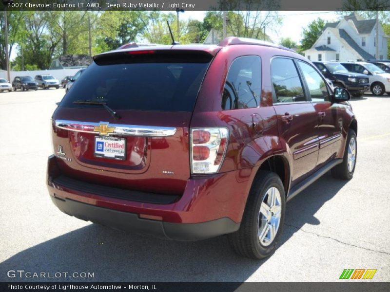 Deep Ruby Metallic / Light Gray 2007 Chevrolet Equinox LT AWD