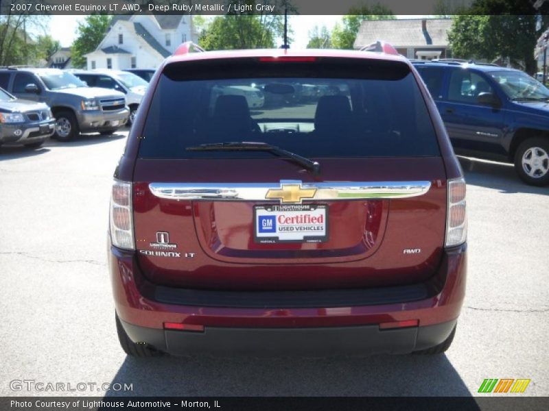 Deep Ruby Metallic / Light Gray 2007 Chevrolet Equinox LT AWD