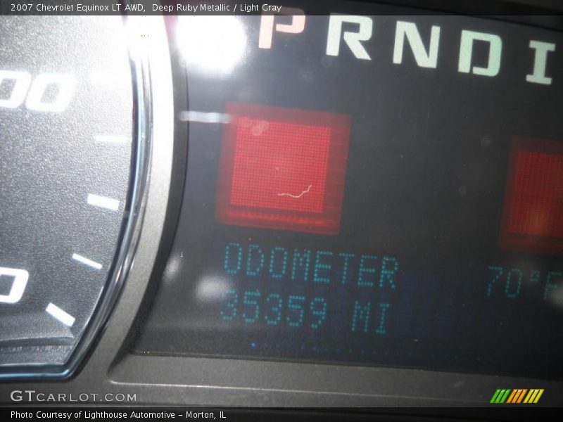 Deep Ruby Metallic / Light Gray 2007 Chevrolet Equinox LT AWD