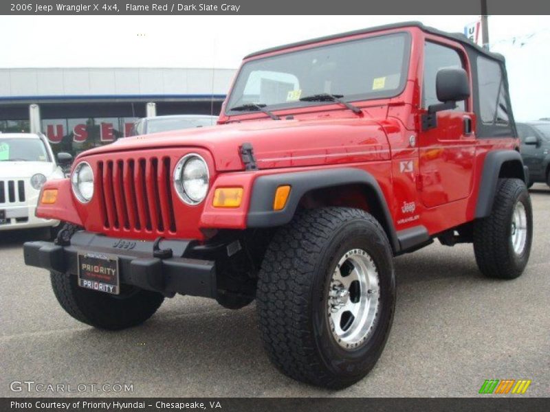 Flame Red / Dark Slate Gray 2006 Jeep Wrangler X 4x4