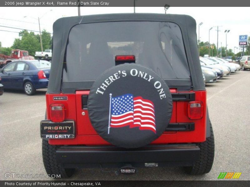 Flame Red / Dark Slate Gray 2006 Jeep Wrangler X 4x4