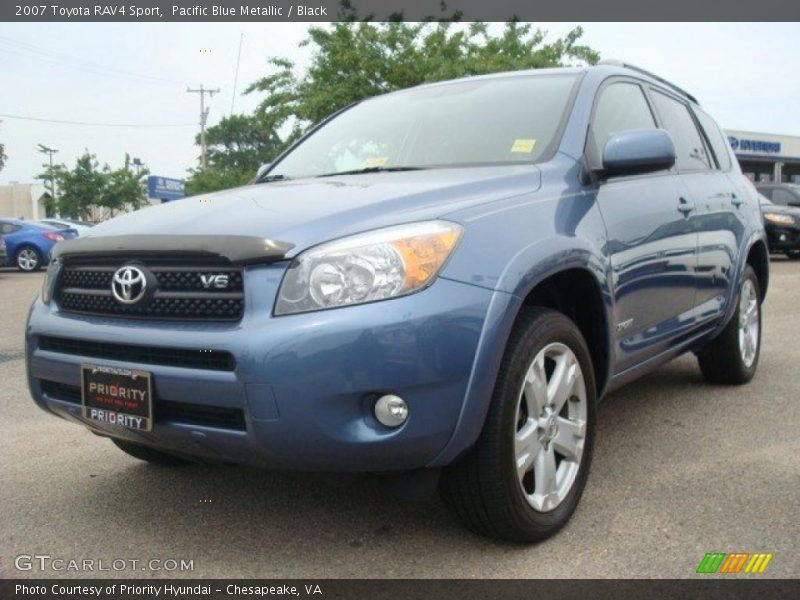 Pacific Blue Metallic / Black 2007 Toyota RAV4 Sport