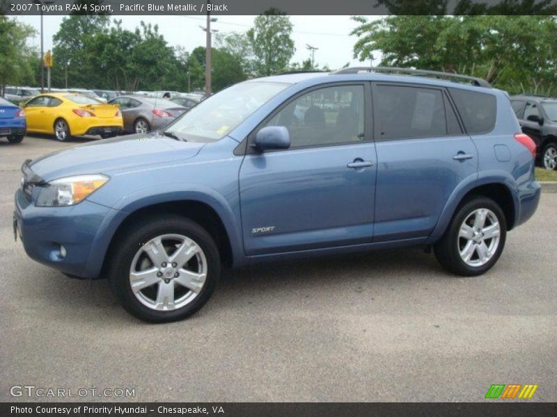 Pacific Blue Metallic / Black 2007 Toyota RAV4 Sport