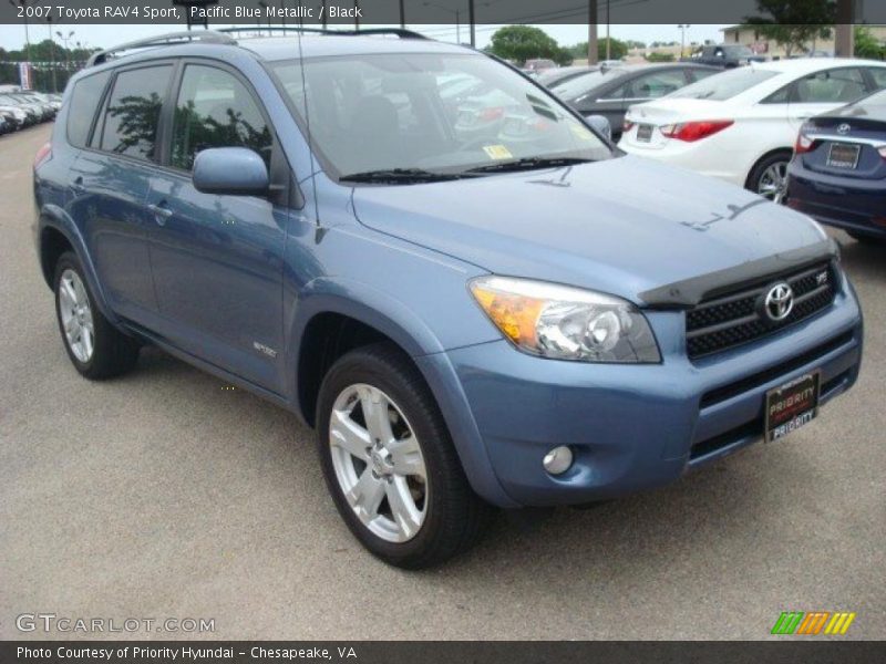 Pacific Blue Metallic / Black 2007 Toyota RAV4 Sport