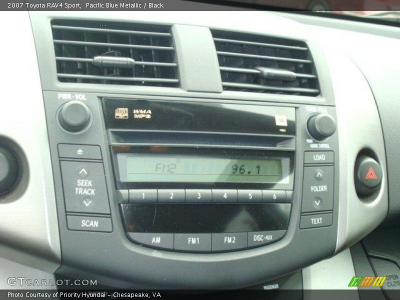 Pacific Blue Metallic / Black 2007 Toyota RAV4 Sport