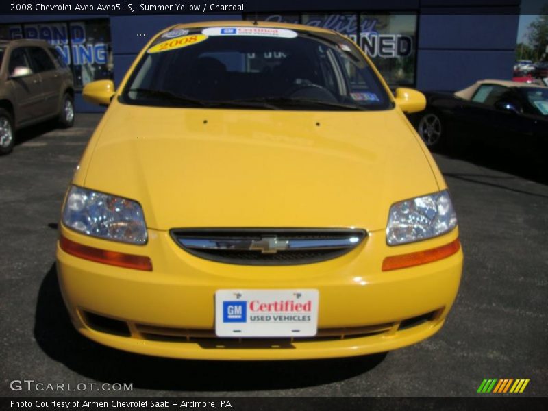 Summer Yellow / Charcoal 2008 Chevrolet Aveo Aveo5 LS