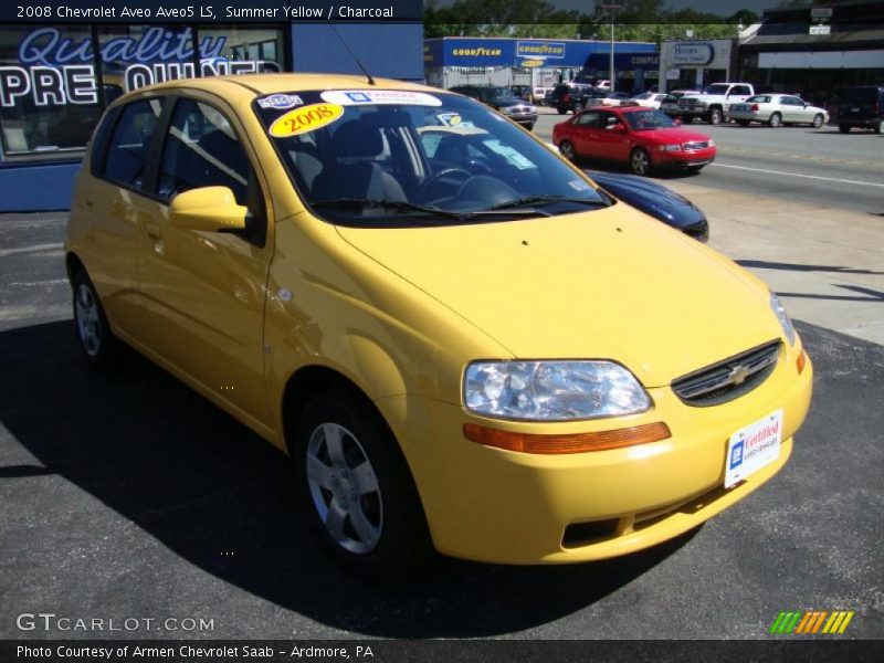 Summer Yellow / Charcoal 2008 Chevrolet Aveo Aveo5 LS