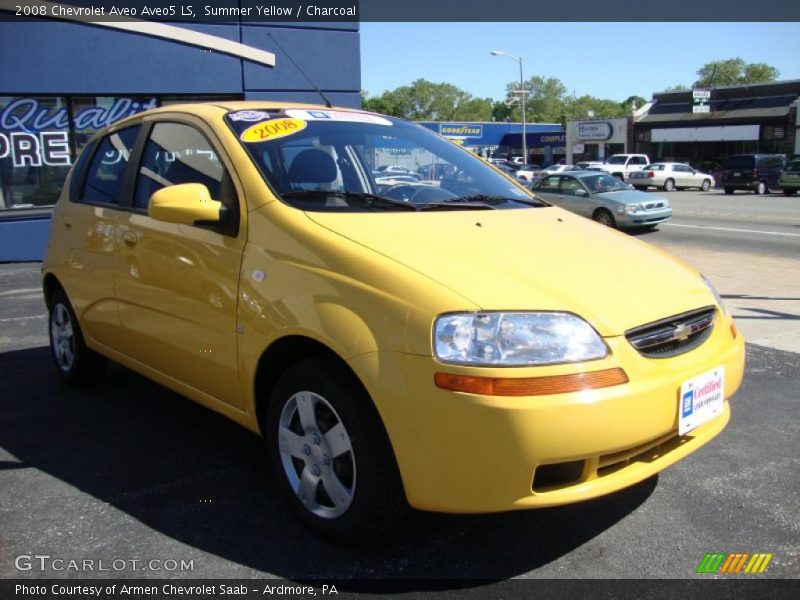 Summer Yellow / Charcoal 2008 Chevrolet Aveo Aveo5 LS