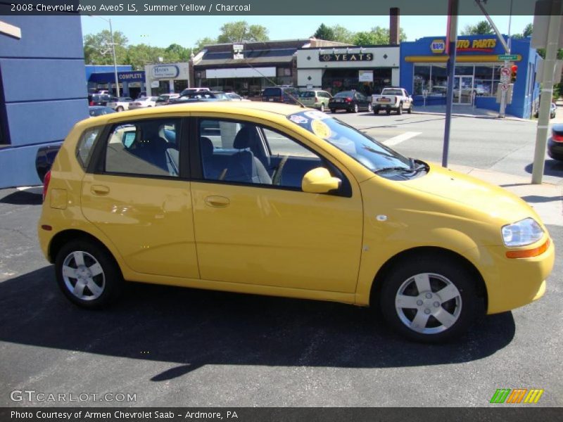 Summer Yellow / Charcoal 2008 Chevrolet Aveo Aveo5 LS