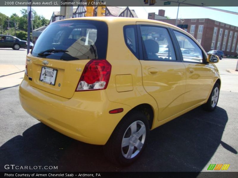 Summer Yellow / Charcoal 2008 Chevrolet Aveo Aveo5 LS