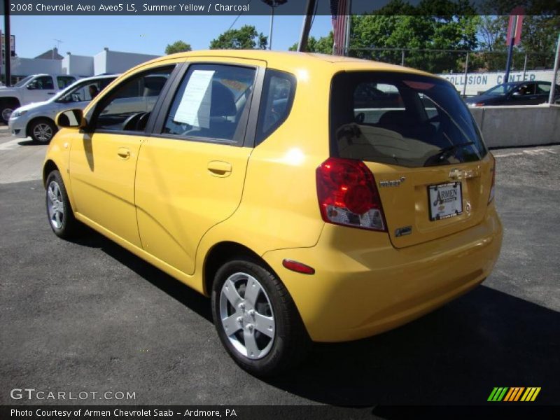 Summer Yellow / Charcoal 2008 Chevrolet Aveo Aveo5 LS