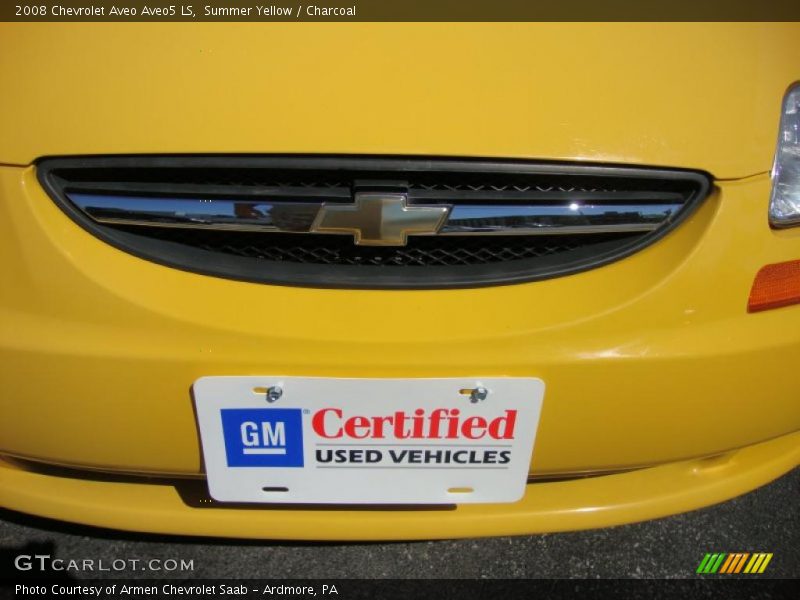 Summer Yellow / Charcoal 2008 Chevrolet Aveo Aveo5 LS