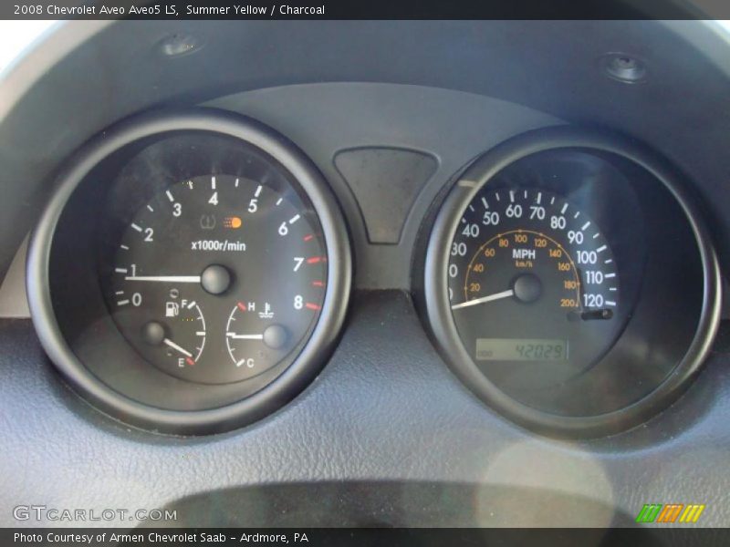 Summer Yellow / Charcoal 2008 Chevrolet Aveo Aveo5 LS