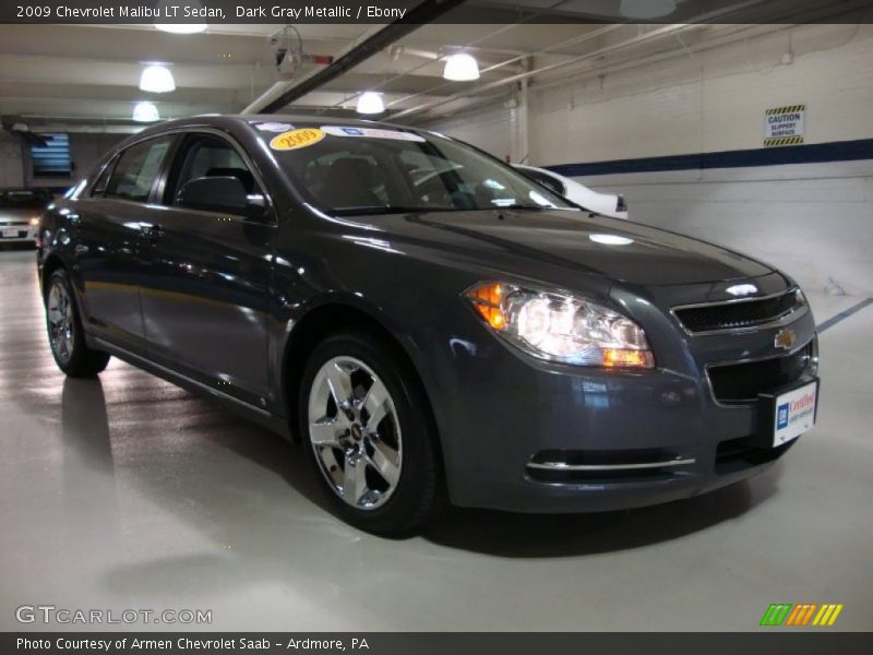 Dark Gray Metallic / Ebony 2009 Chevrolet Malibu LT Sedan