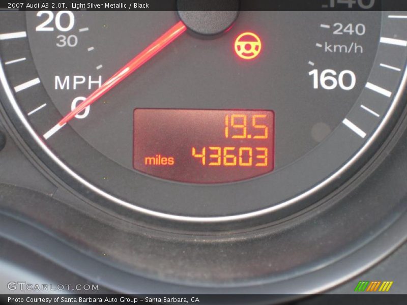 Light Silver Metallic / Black 2007 Audi A3 2.0T