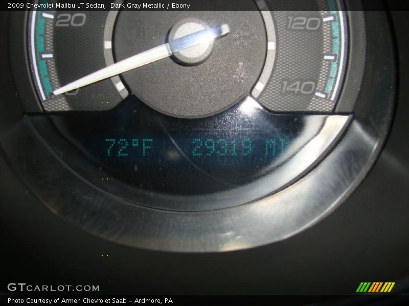 Dark Gray Metallic / Ebony 2009 Chevrolet Malibu LT Sedan