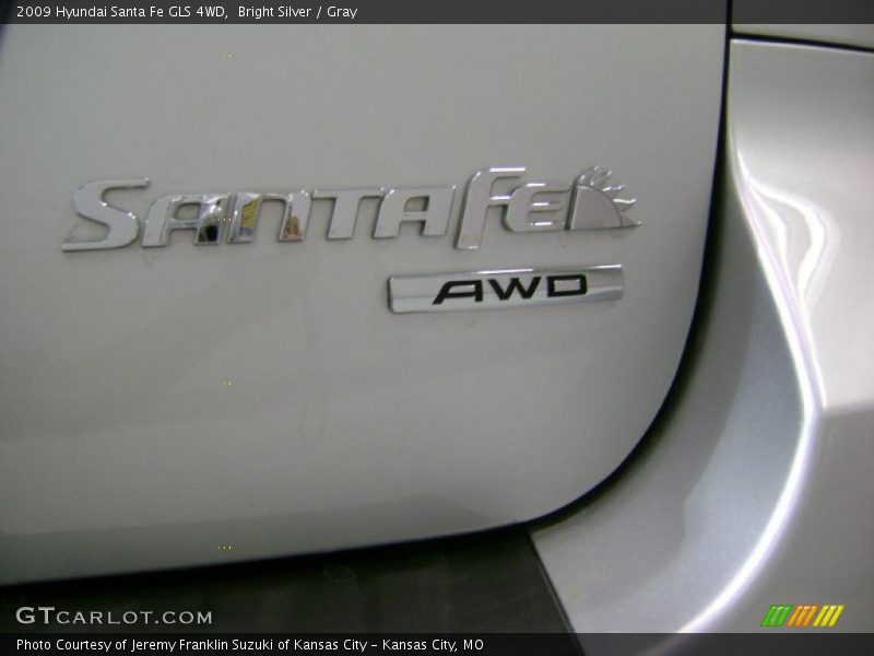 Bright Silver / Gray 2009 Hyundai Santa Fe GLS 4WD