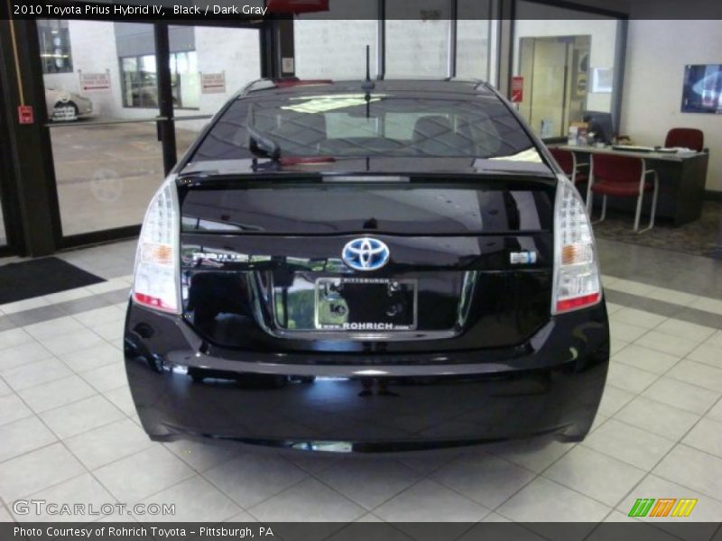 Black / Dark Gray 2010 Toyota Prius Hybrid IV