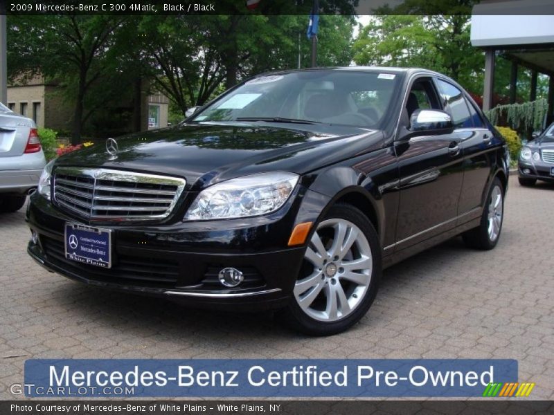 Black / Black 2009 Mercedes-Benz C 300 4Matic