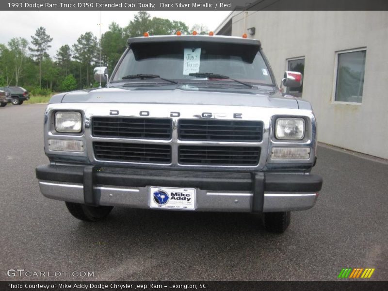Dark Silver Metallic / Red 1993 Dodge Ram Truck D350 Extended Cab Dually