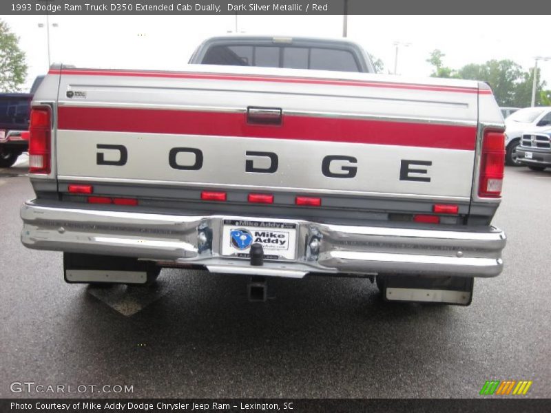 Dark Silver Metallic / Red 1993 Dodge Ram Truck D350 Extended Cab Dually