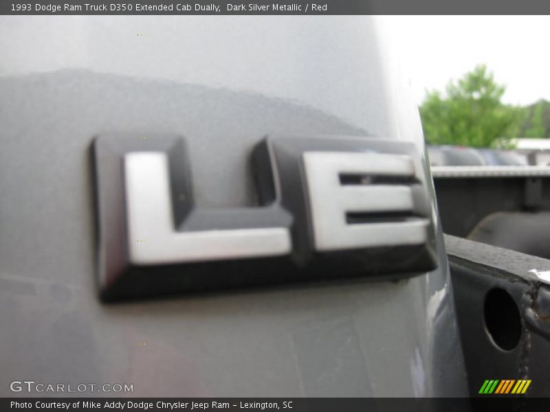 Dark Silver Metallic / Red 1993 Dodge Ram Truck D350 Extended Cab Dually