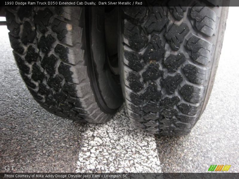 Dark Silver Metallic / Red 1993 Dodge Ram Truck D350 Extended Cab Dually