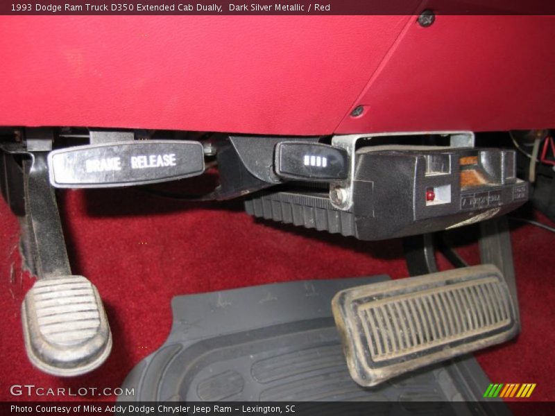 Dark Silver Metallic / Red 1993 Dodge Ram Truck D350 Extended Cab Dually