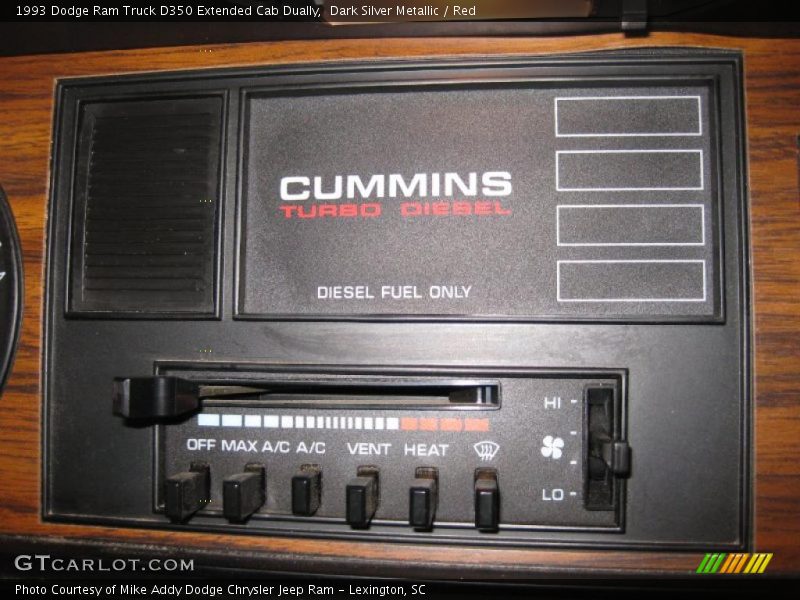 Dark Silver Metallic / Red 1993 Dodge Ram Truck D350 Extended Cab Dually